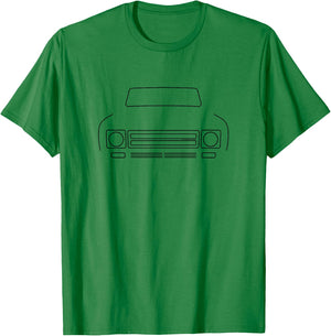 International Harvester Scout II vintage 4x4 outline (black) T-Shirt - T-Shirt | Irish Green