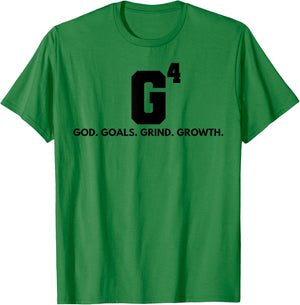 G4 God Goals Grind Grow T-Shirt - T-Shirt | Irish Green