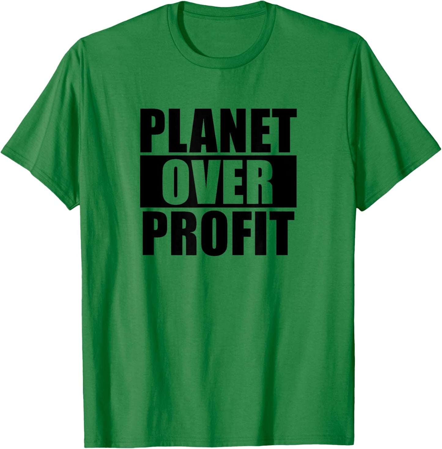 Planet Over Profit - Earth Day Climate Change T-Shirt - T-Shirt | Irish Green