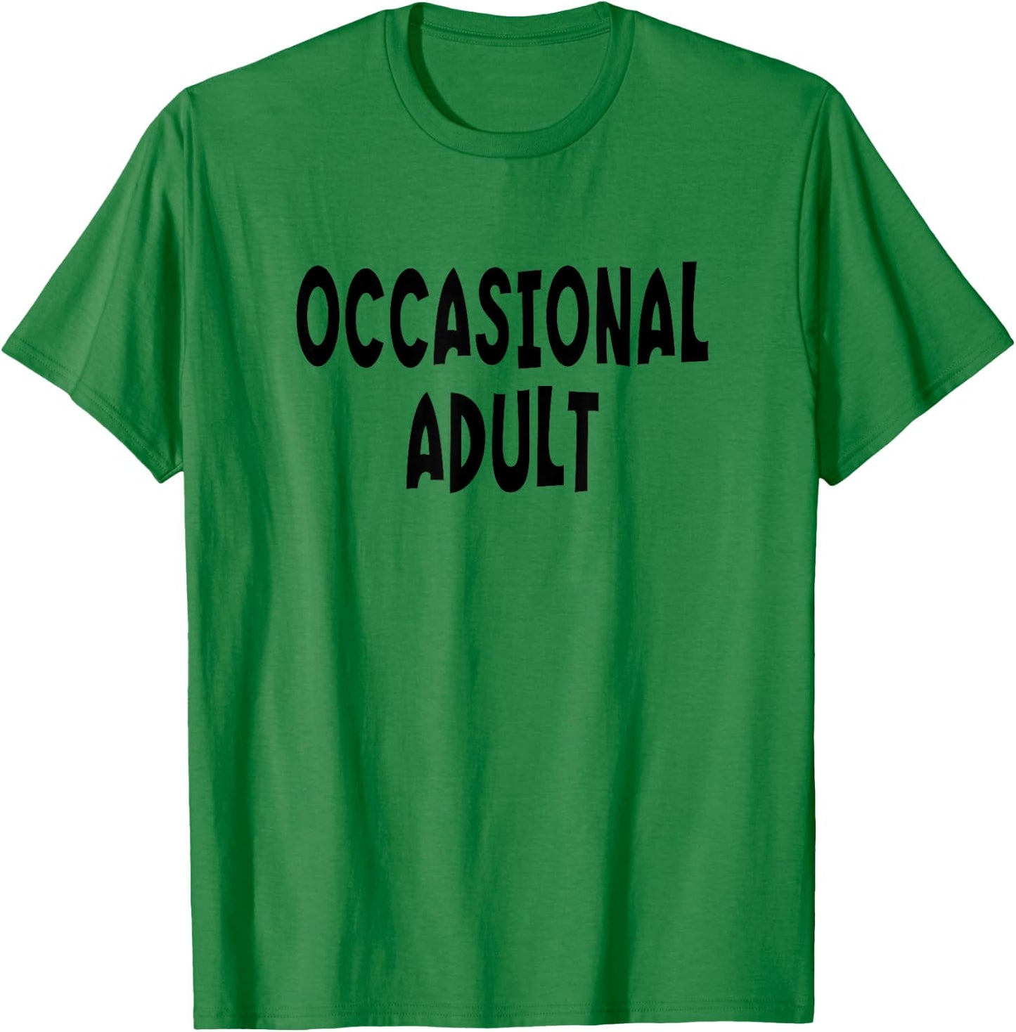 Occasional Adult - Black Lettering T-Shirt - T-Shirt | Irish Green
