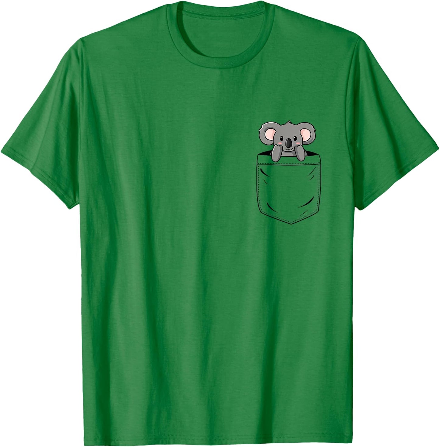 Koala Lovers Cute Funny Koala In Pocket T-Shirt - T-Shirt | Irish Green