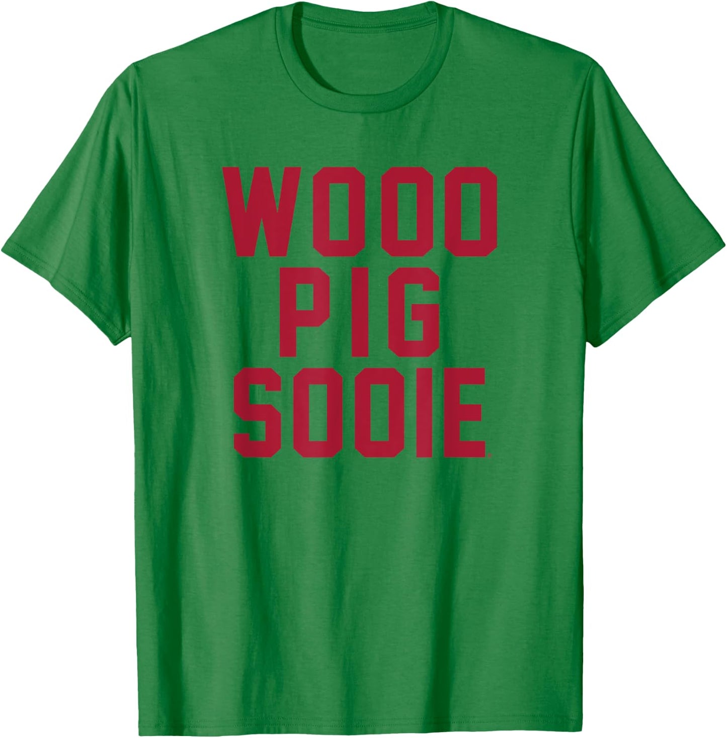 University of Arkansas Razorbacks Wooo Pig Sooie T-Shirt - T-Shirt | Irish Green