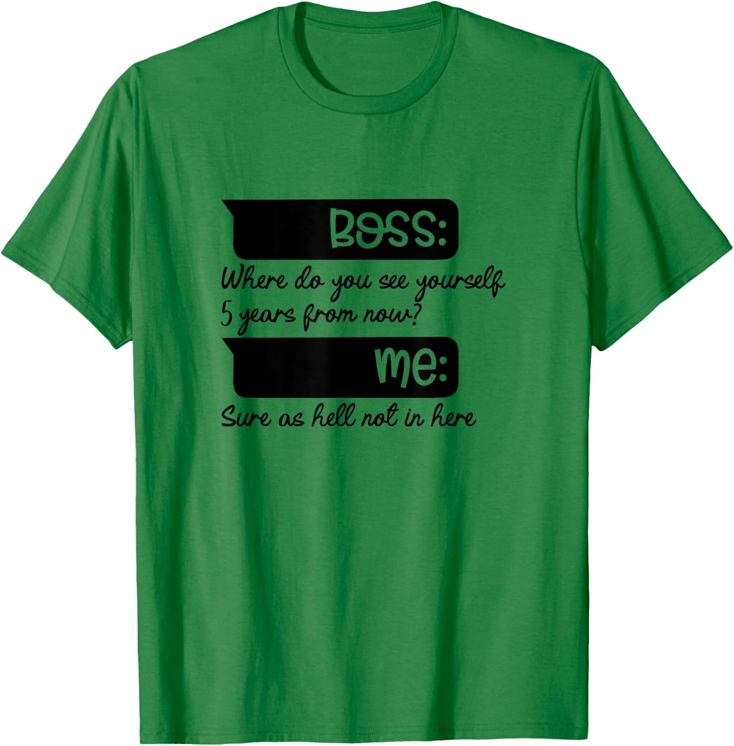 Where Do You See Yourself 5 Years Funny I Quit Quitting Job T-Shirt - T-Shirt | Irish Green