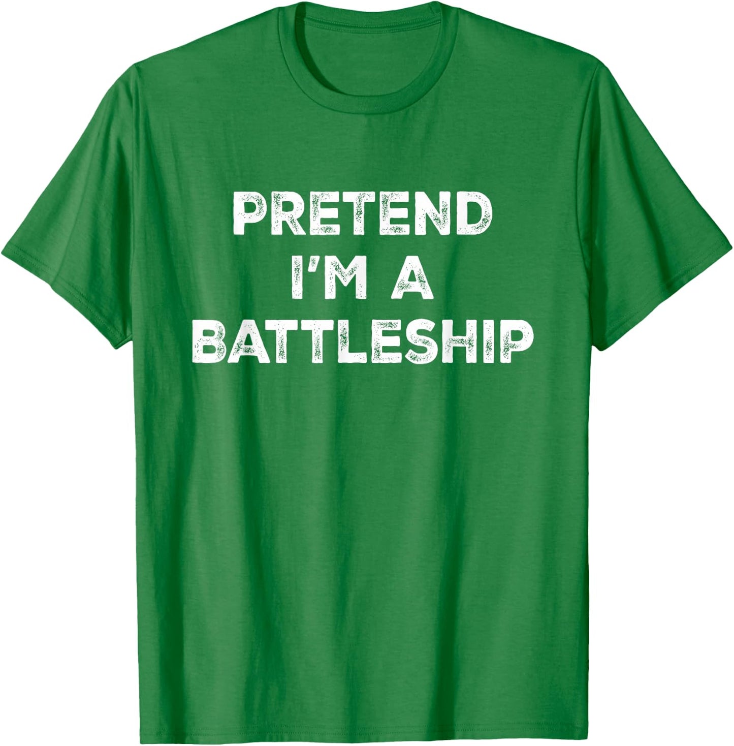 Pretend I'm A Battleship Lazy Halloween Costume T-Shirt - T-Shirt | Irish Green