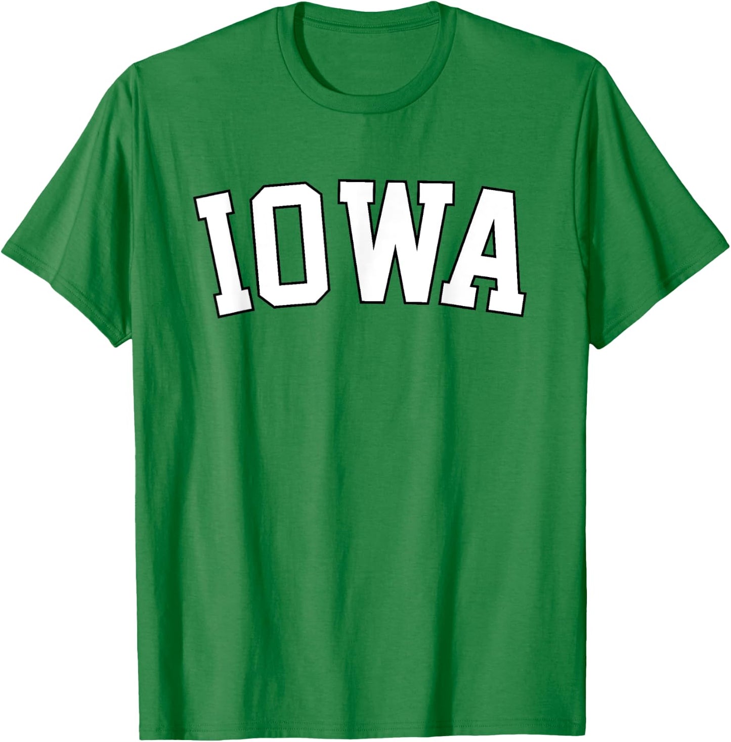 Retro Iowa Vintage Iowa Black Gold Iowa Throwback Design T-Shirt - T-Shirt | Irish Green