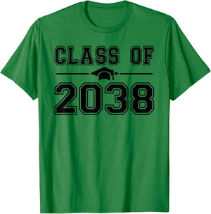 Class of 2038 Graduate 2038 Grow With Me First Day of School T-Shirt - T-Shirt | Irish Green