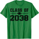 Class of 2038 Graduate 2038 Grow With Me First Day of School T-Shirt - T-Shirt | Irish Green