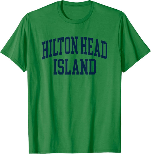 Hilton Head South Carolina Souvenir Retro Preppy Throwback T-Shirt - T-Shirt | Irish Green