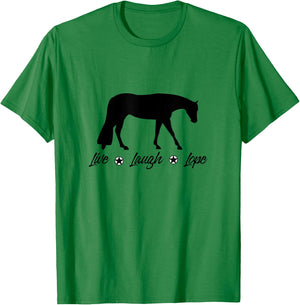 Live Laugh Lope Equestrian Western Pleasure Horse T-Shirt - T-Shirt | Irish Green