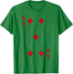 5 of Diamonds Playing Cards Halloween Costume Group Matching T-Shirt - T-Shirt | Irish Green