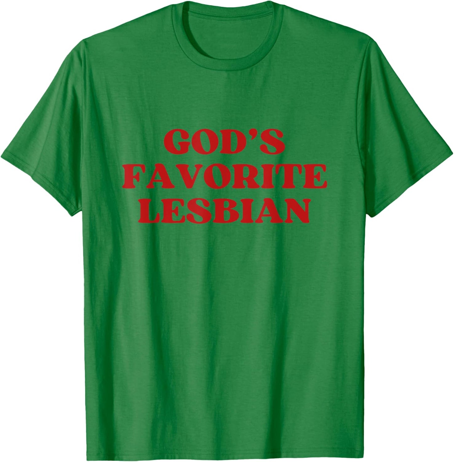 God's Favorite Lesbian Y2k Aesthetic Trendy LGBT Pride T-Shirt - T-Shirt | Irish Green