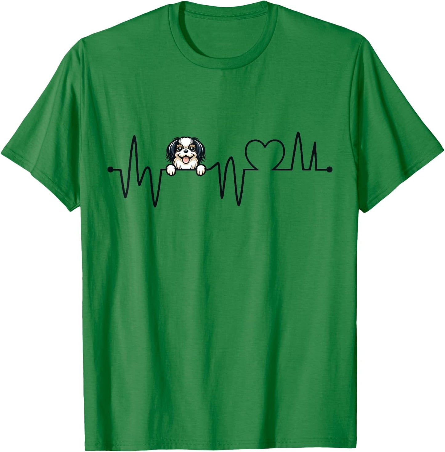 Cool Japanese Chin Art Women Kids Chin Lover T-Shirt - T-Shirt | Irish Green