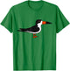 Cute Cartoon Black Skimmer Unique Shorebird Birdorable Bird T-Shirt - T-Shirt | Irish Green