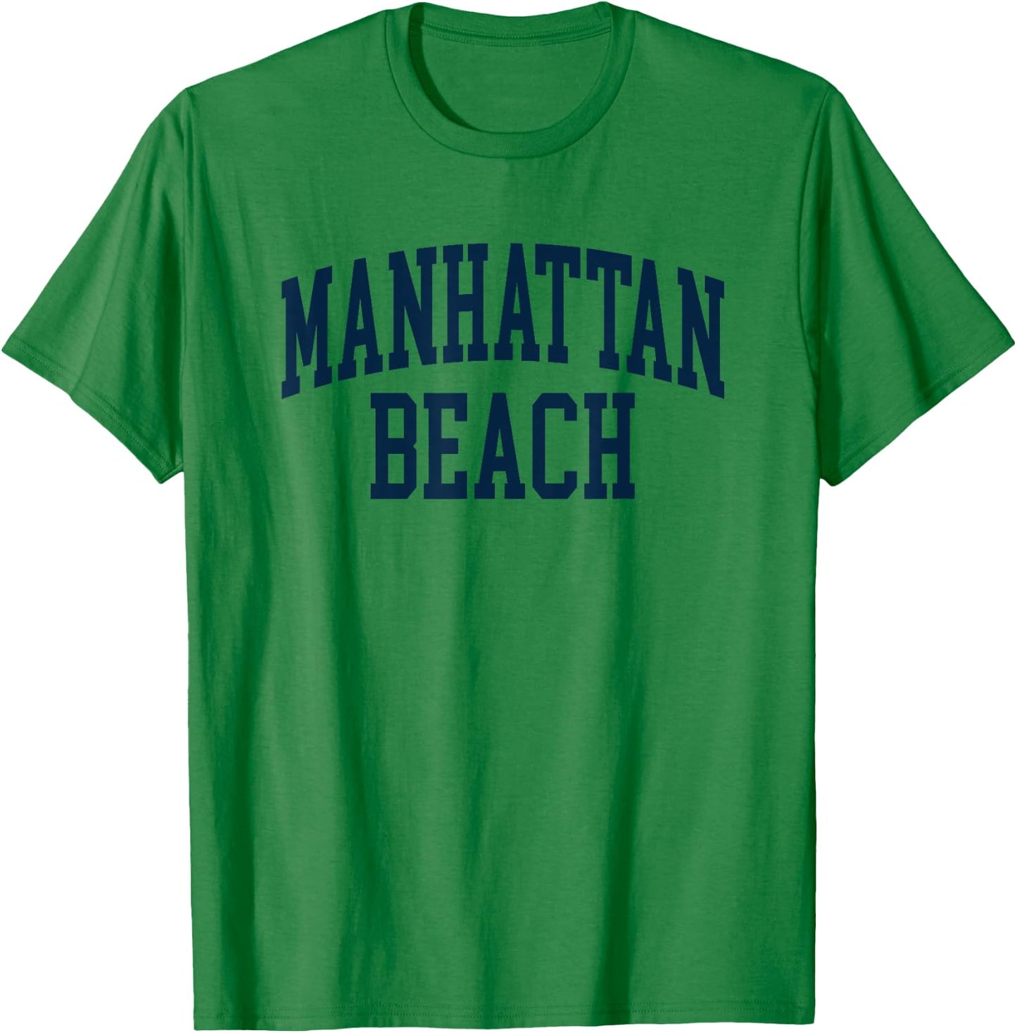Manhattan Beach New York Souvenir Retro Preppy Throwback T-Shirt - T-Shirt | Irish Green