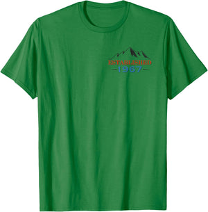 Father Figure Established 1967 Funny Retro Dad Style T-Shirt - T-Shirt | Irish Green