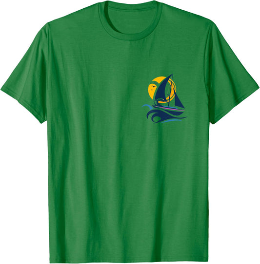 Graphic Sail Boat T-Shirt - T-Shirt | Irish Green