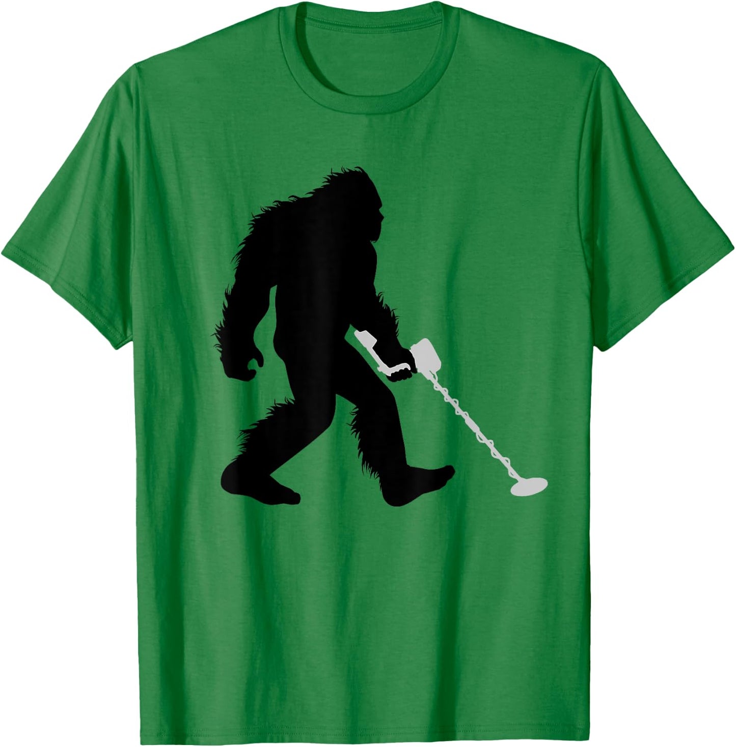 Bigfoot Metal Detector Sasquatch Metal Detecting T-Shirt - T-Shirt | Irish Green