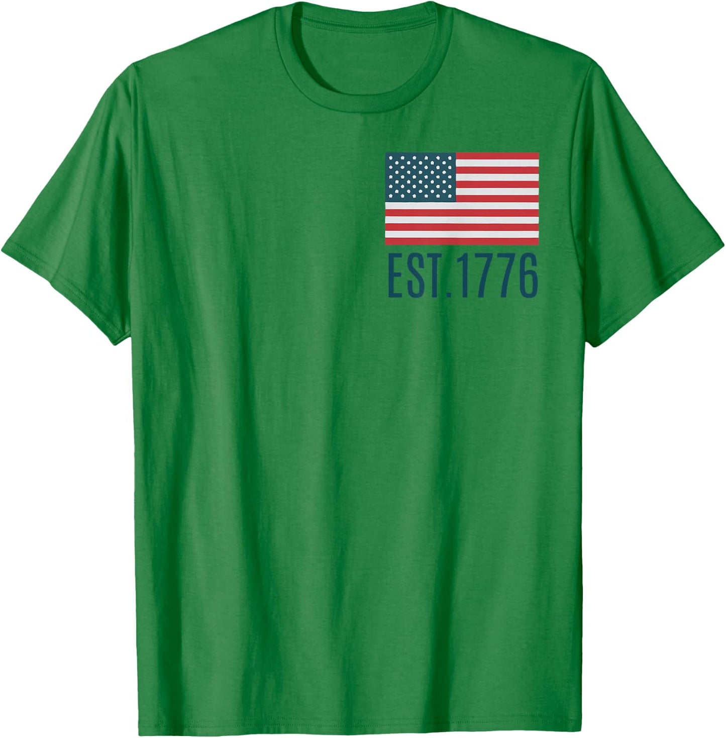 (2sided Front+Back) Land of the free because of the brave T-Shirt - T-Shirt | Irish Green