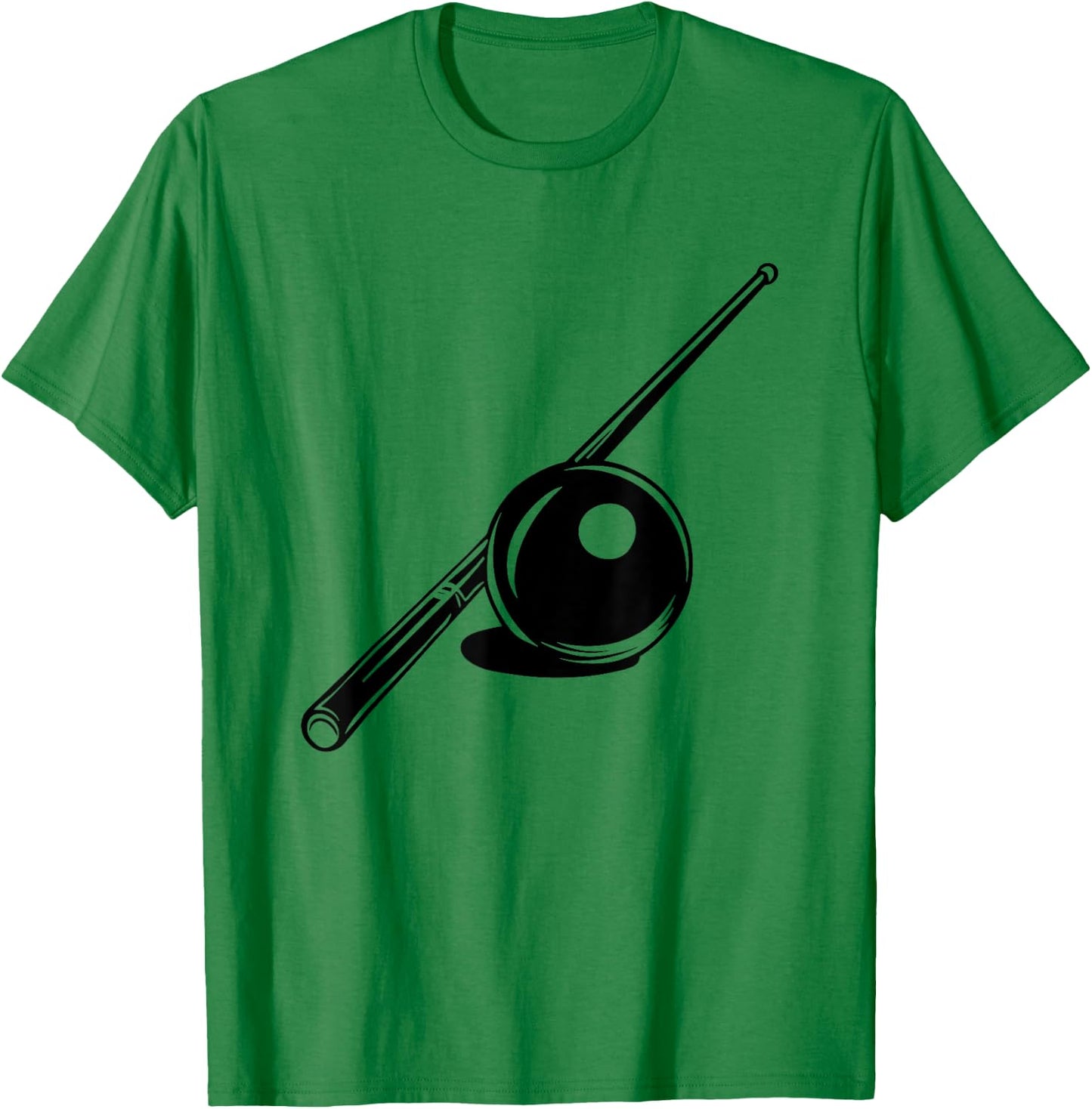 Billiard Ball and Cue Stick Sketch Carom Billiards T-Shirt - T-Shirt | Irish Green