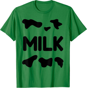 Funny Dairy Milk Carton Easy Costume T-Shirt - T-Shirt | Irish Green