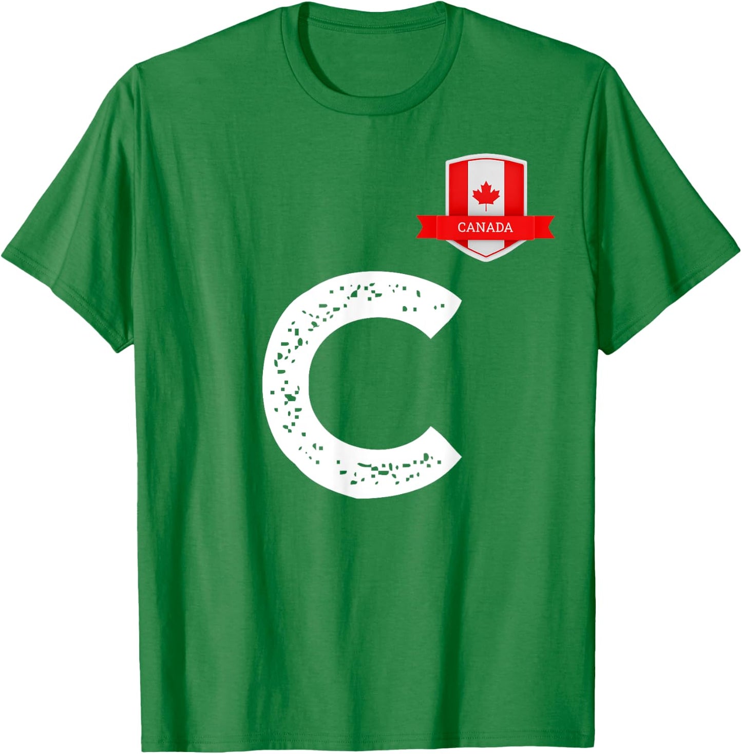 Canada Human-Flag Letter C Canadian T-Shirt - T-Shirt | Irish Green