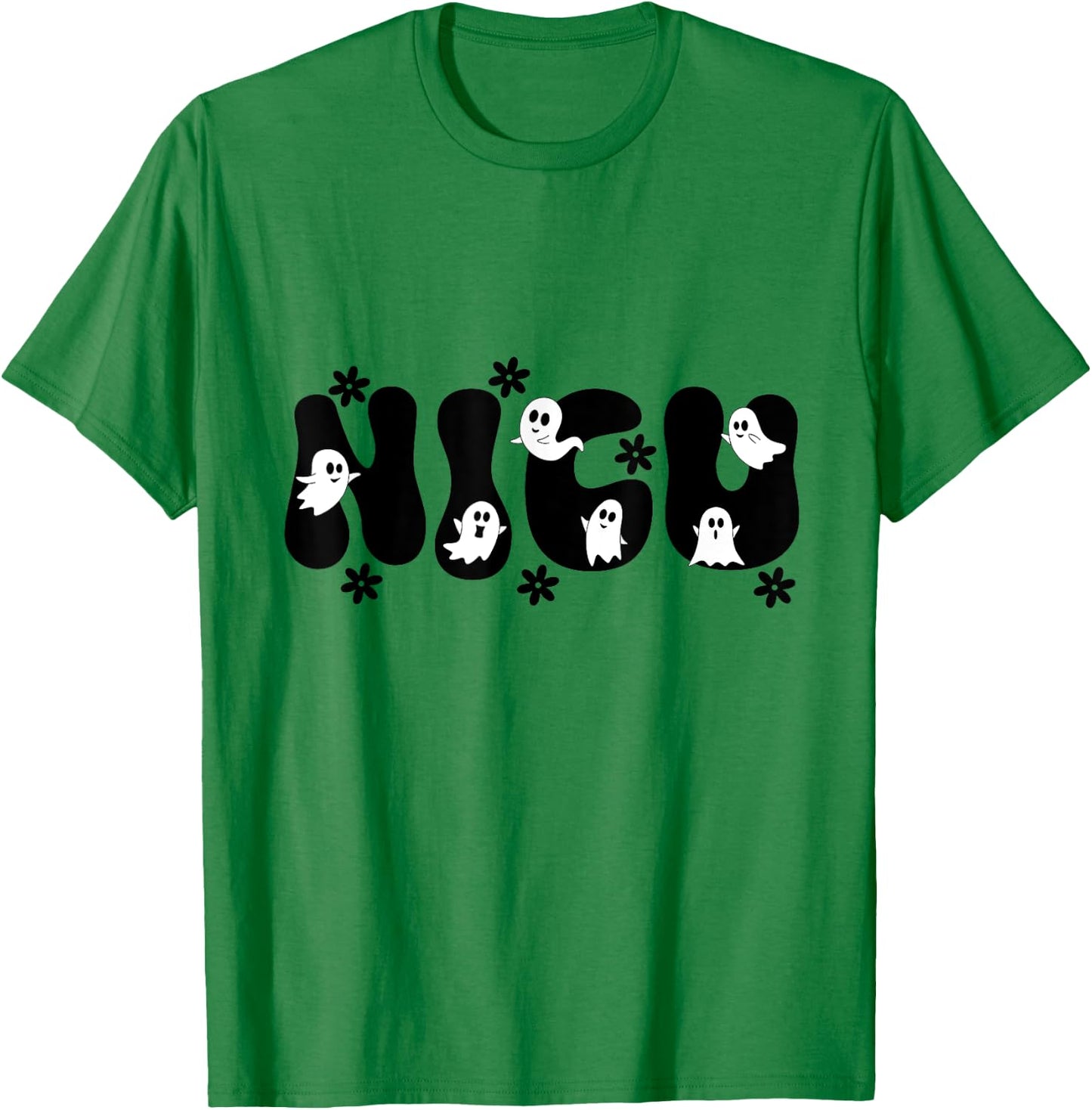 Groovy NICU Nurse Halloween Ghost Boo Boo Crew Night shift T-Shirt - T-Shirt | Irish Green