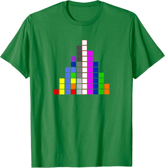 Color Number Squares T-Shirt - T-Shirt | Irish Green