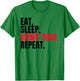 Retro Eat Sleep Hawk Tuah Repeat Funny Viral Election T-Shirt - T-Shirt | Irish Green