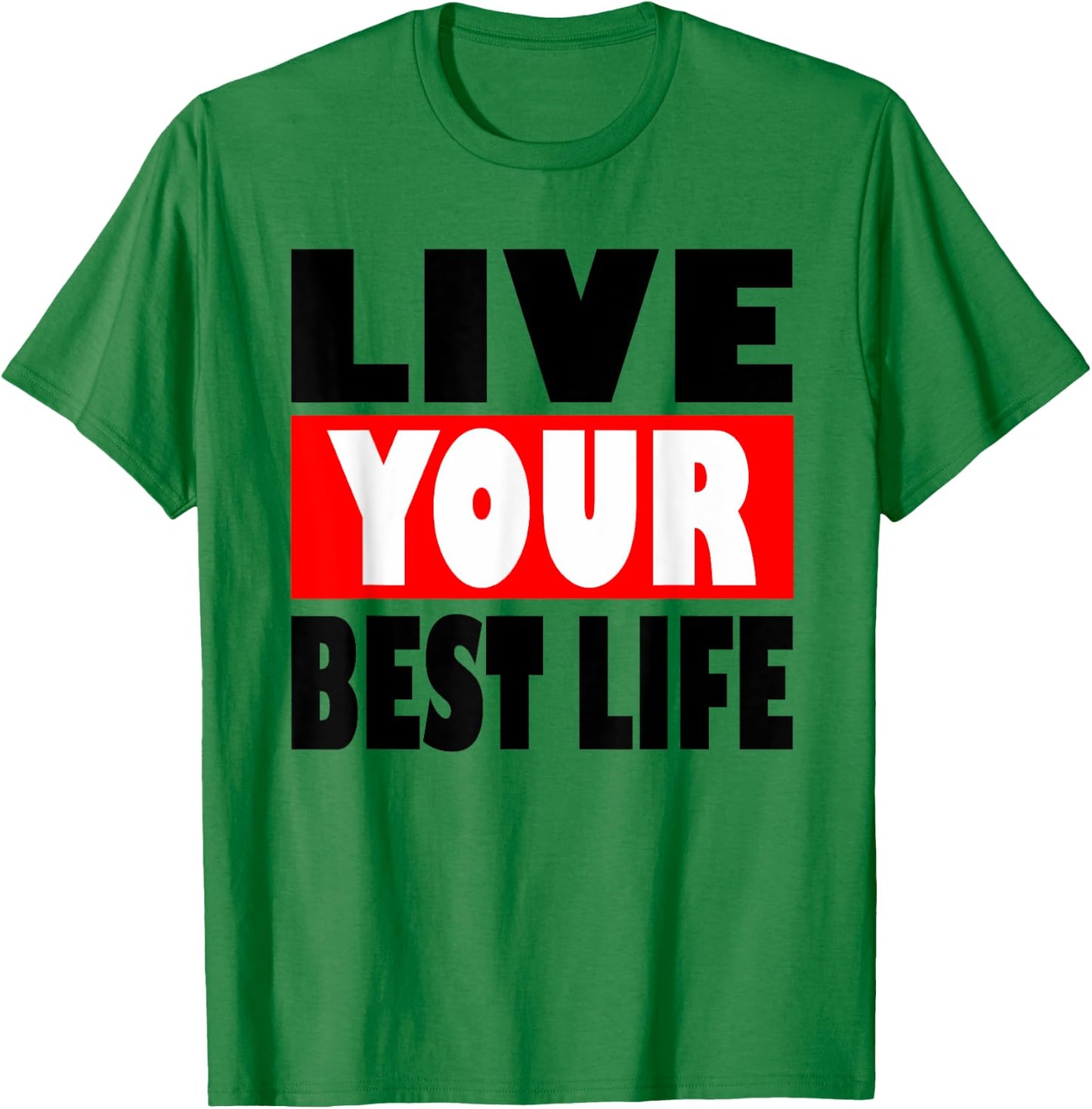 Christian apparel Satisfied with Jesus Live your best life T-Shirt - T-Shirt | Irish Green