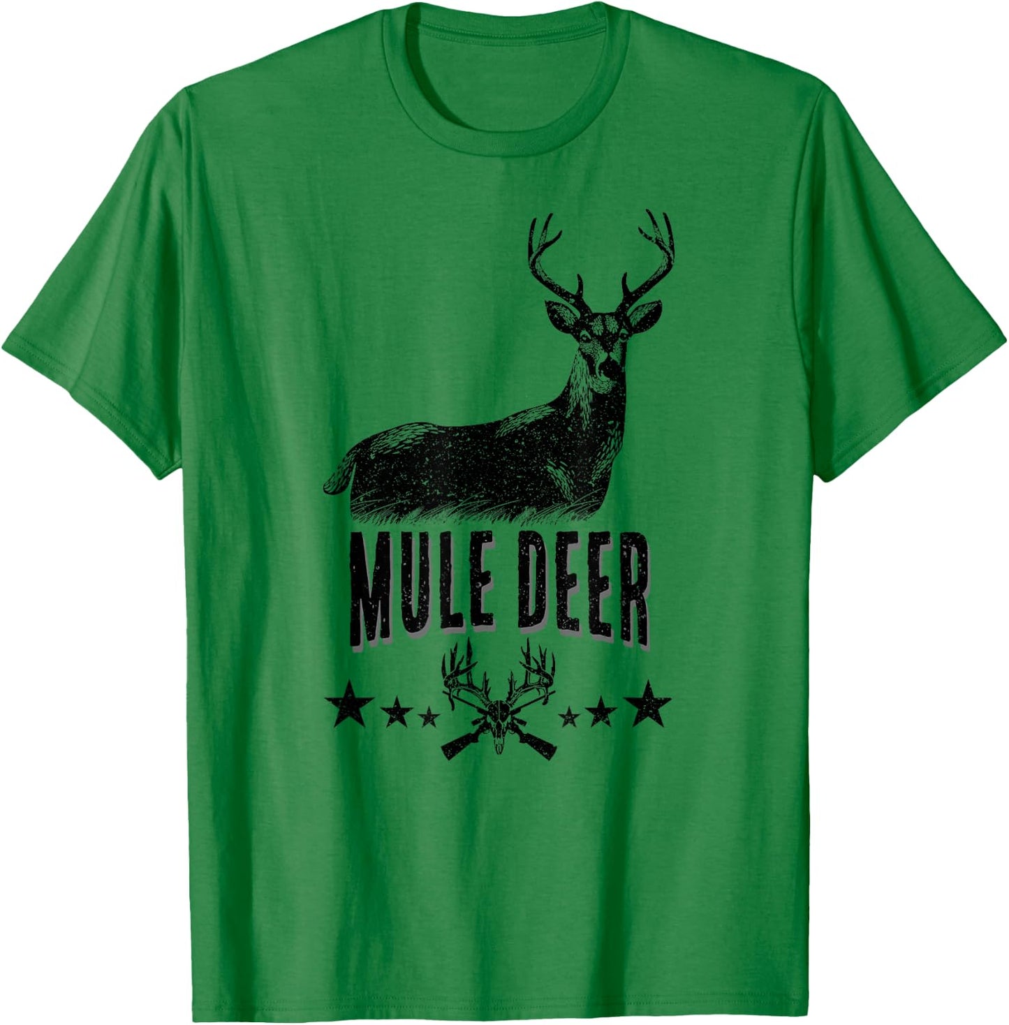 American Mule Deer! Wildlife Hunter T-Shirt - T-Shirt | Irish Green
