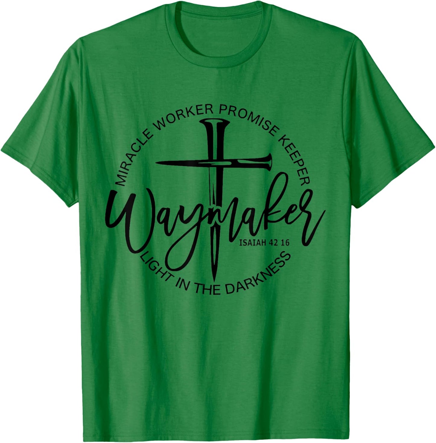 Vintage Waymaker Promise Keeper Miracle Worker Christian T-Shirt - T-Shirt | Irish Green