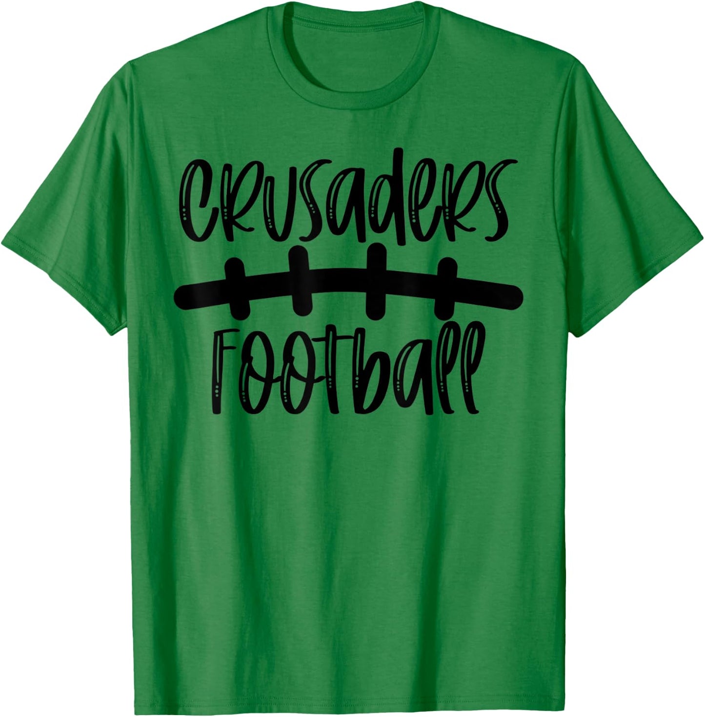 Crusaders Football School Spirit Team Mascot Game Night T-Shirt - T-Shirt | Irish Green