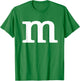 Letter M Funny Group Halloween Team Easy Lazy Costume T-Shirt - T-Shirt | Irish Green