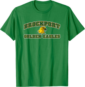 SUNY Brockport Golden Eagles Logo T-Shirt - T-Shirt | Irish Green