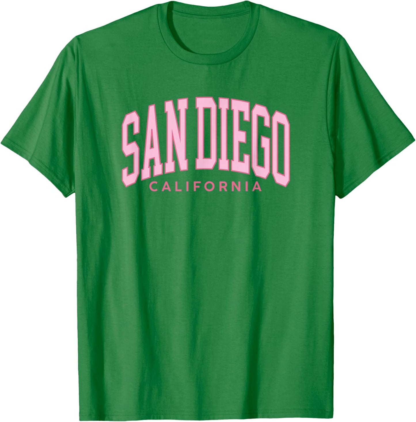 San Diego Preppy Retro Throwback Girls Pink Vintage T-Shirt - T-Shirt | Irish Green