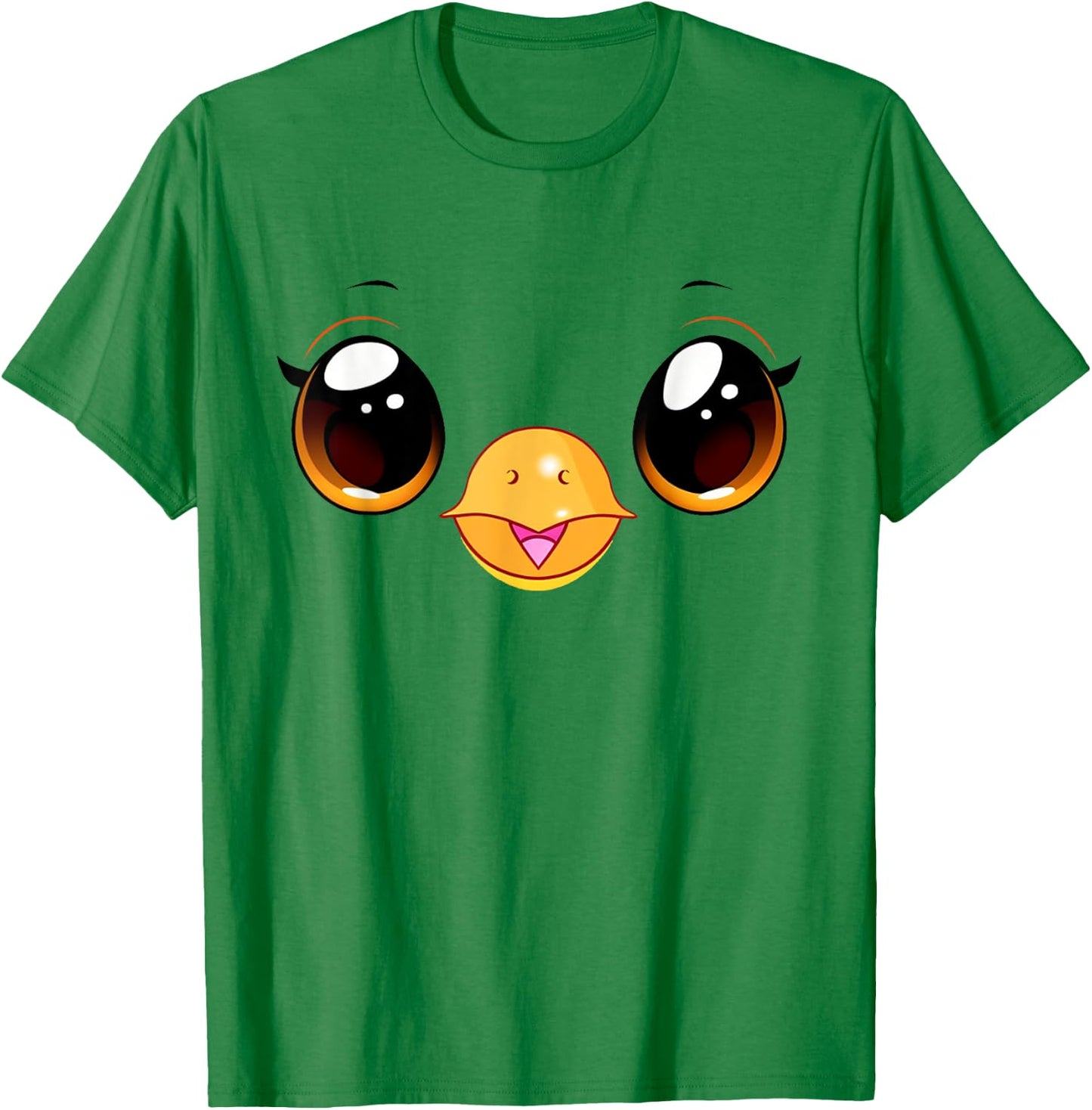 Cute Chicken Face Yellow Chick Costume T-Shirt - T-Shirt | Irish Green