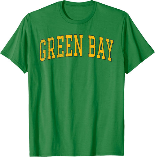 Green Bay Vintage Distressed Arched Text Men Women Green bay