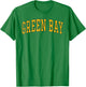 Green Bay Vintage Distressed Arched Text Men Women Green bay T-Shirt - T-Shirt | Irish Green