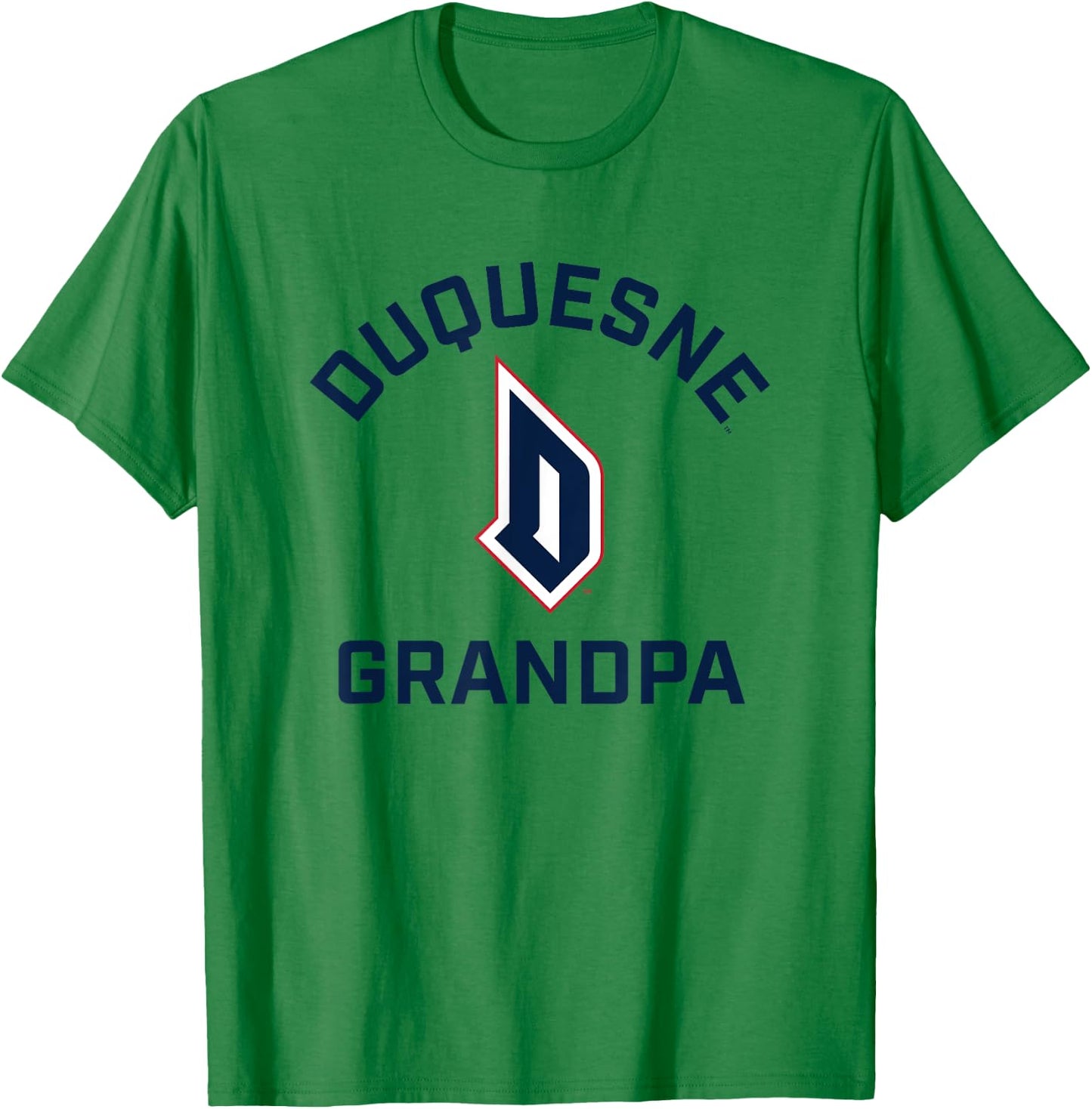 Duquesne University Dukes Arched Grandpa T-Shirt - T-Shirt | Irish Green