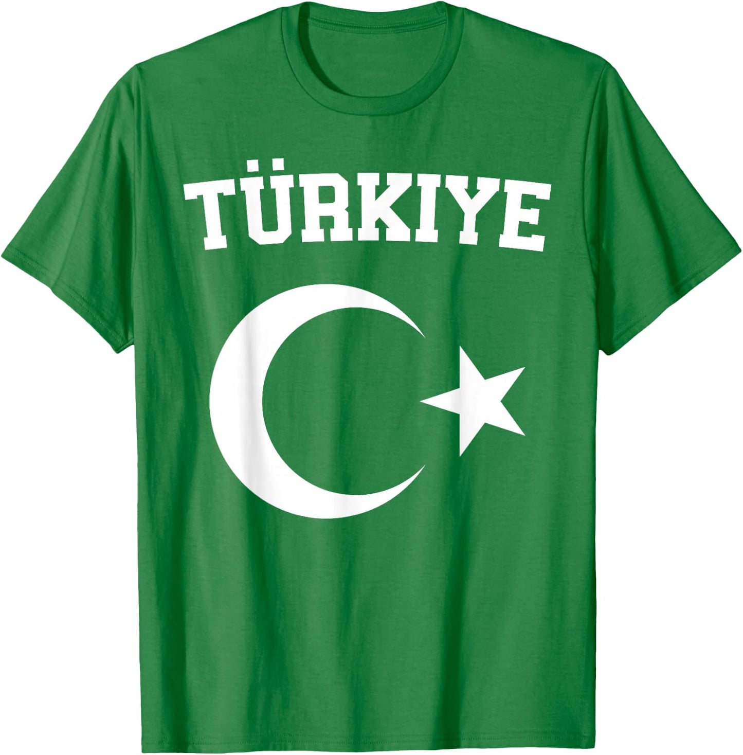 Turkish Flag Türkiye Bayragi Crescent Moon And Star Turkey T-Shirt - T-Shirt | Irish Green