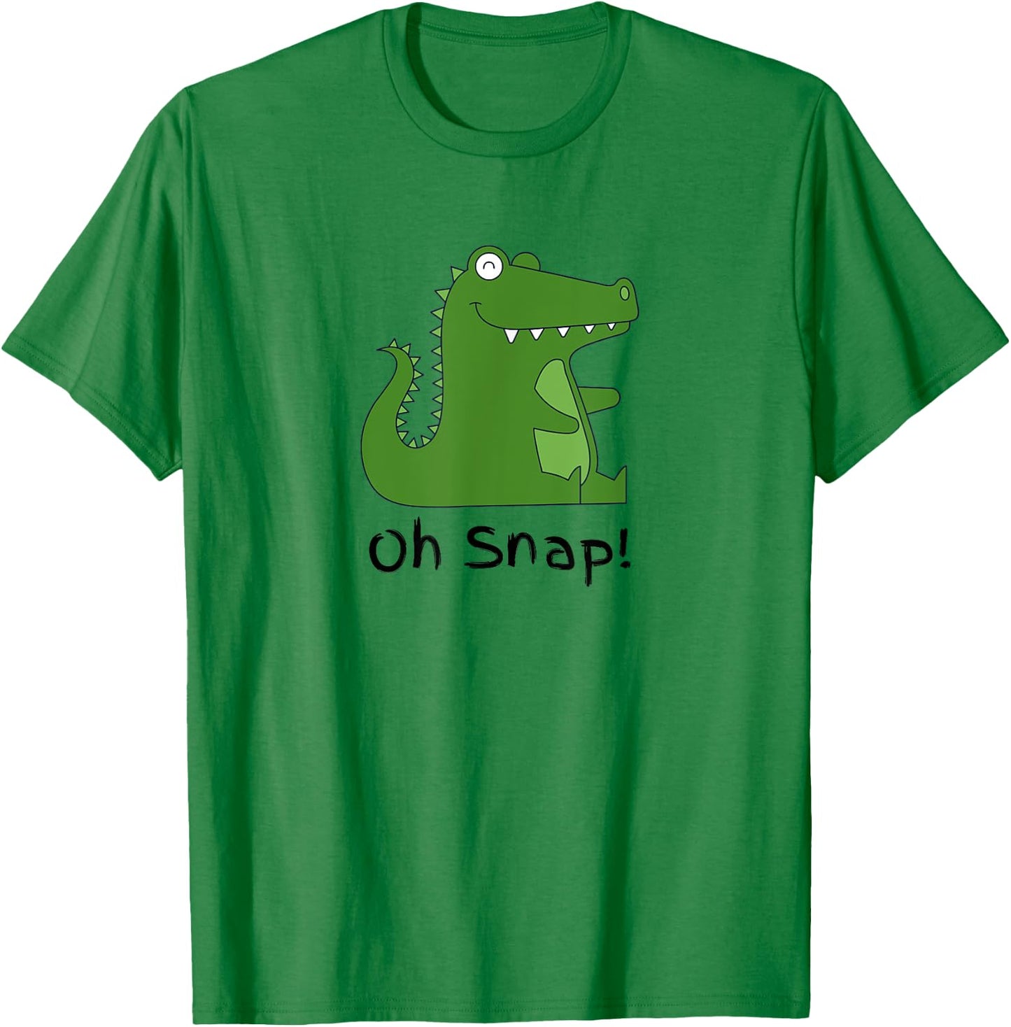 Oh Snap Statement, Alligator Funny Reptile Crocodile Graphic T-Shirt - T-Shirt | Irish Green