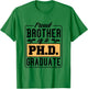 Proud Brother Of A Ph.D. Graduate, Phd Graduate Brother T-Shirt - T-Shirt | Irish Green