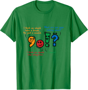 English Punctuation Funny T-Shirt - T-Shirt | Irish Green