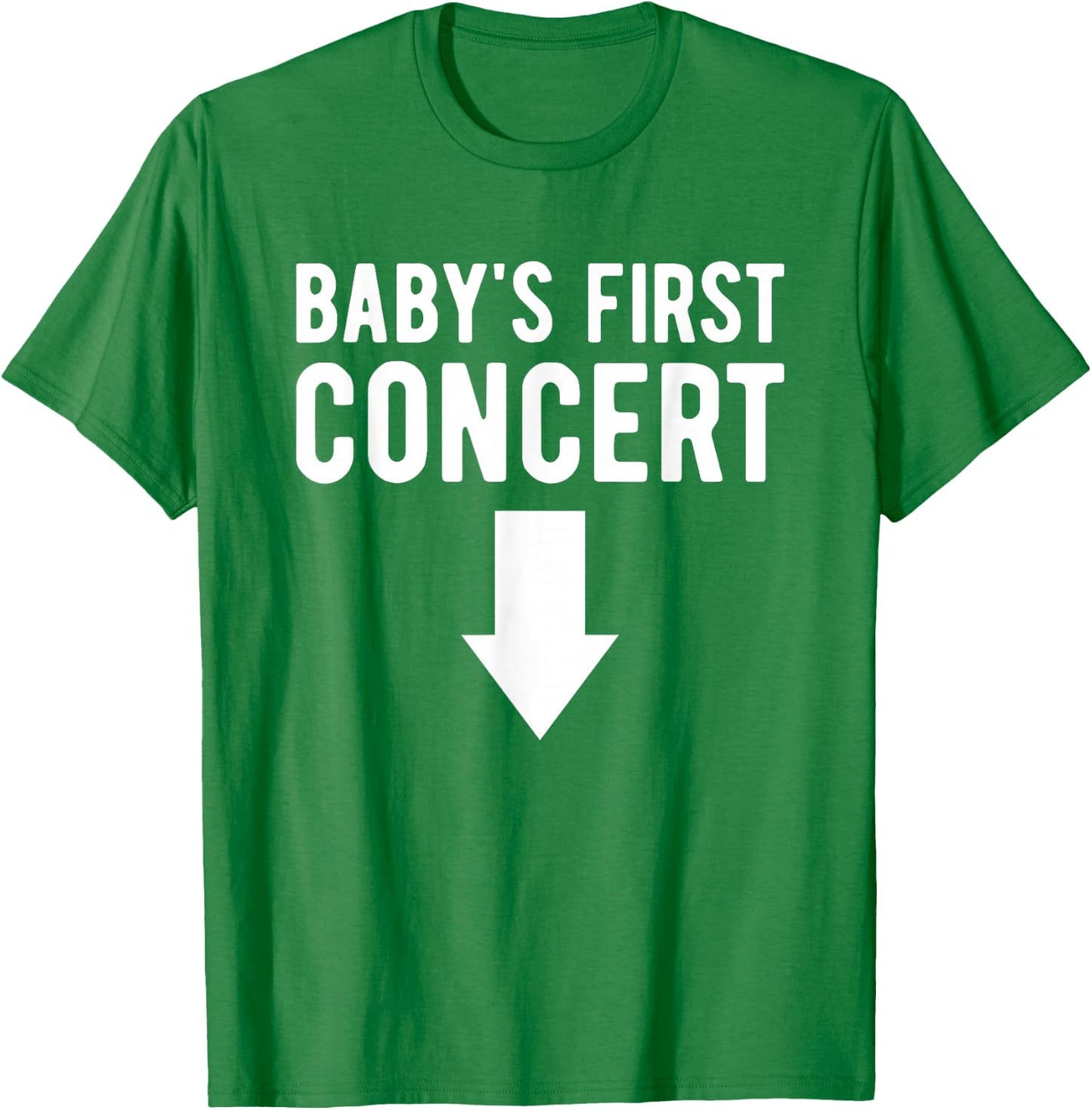 Baby's First Concert Mom To Be Funny Baby Shower Pregnancy T-Shirt - T-Shirt | Irish Green