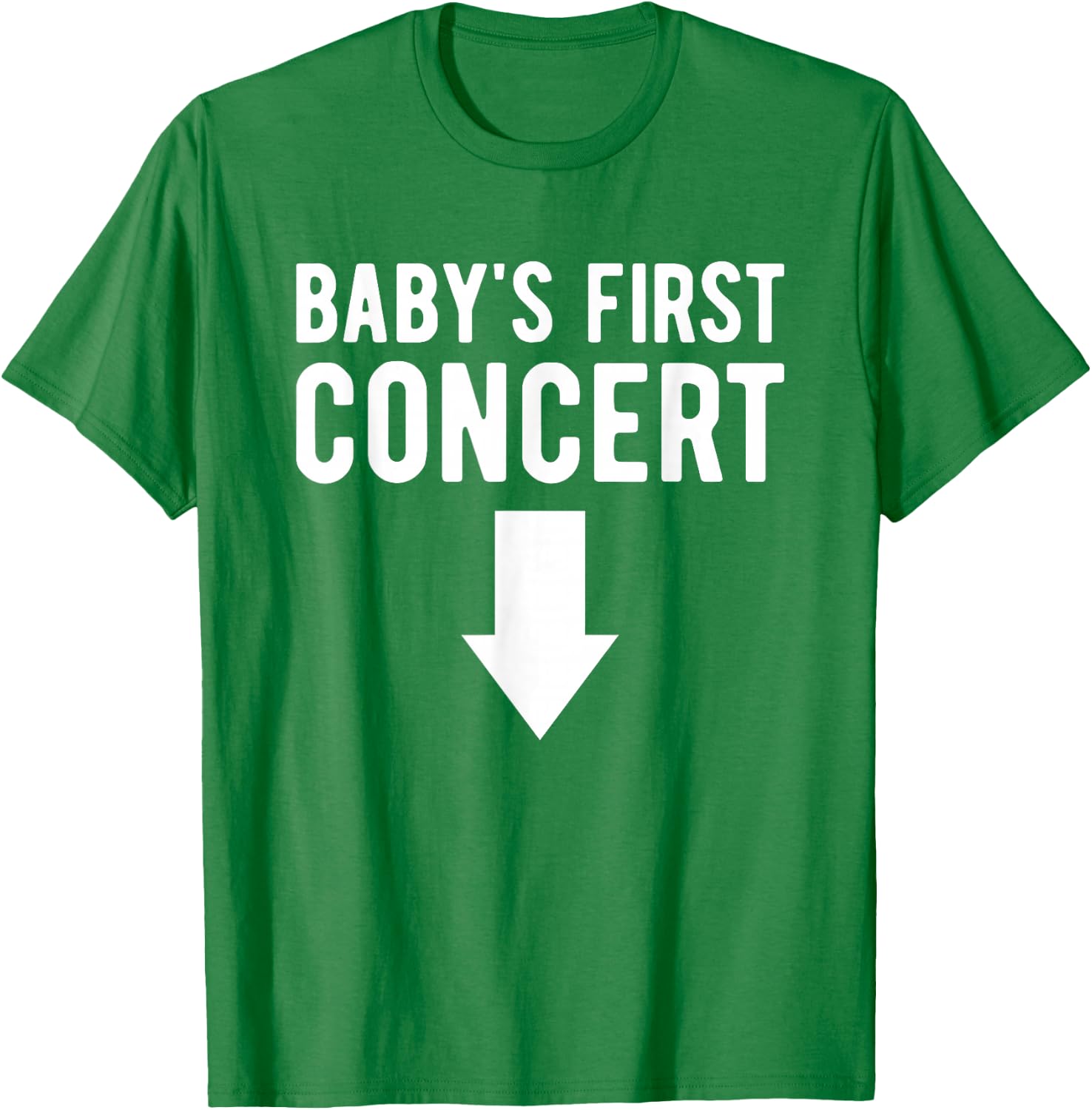 Baby's First Concert Mom To Be Funny Baby Shower Pregnancy T-Shirt - T-Shirt | Irish Green