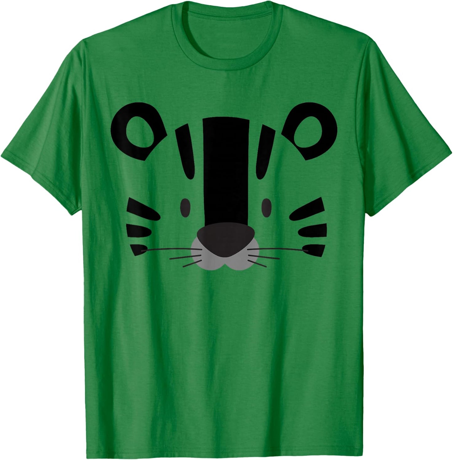 Cute Childrens Tiger Stuff Products Kids Cartoon Tiger Face T-Shirt - T-Shirt | Irish Green