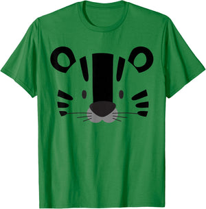 Cute Childrens Tiger Stuff Products Kids Cartoon Tiger Face T-Shirt - T-Shirt | Irish Green