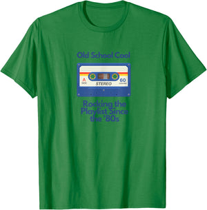 Old School Cool - Rocking the Playlist Since the '80s T-Shirt - T-Shirt | Irish Green