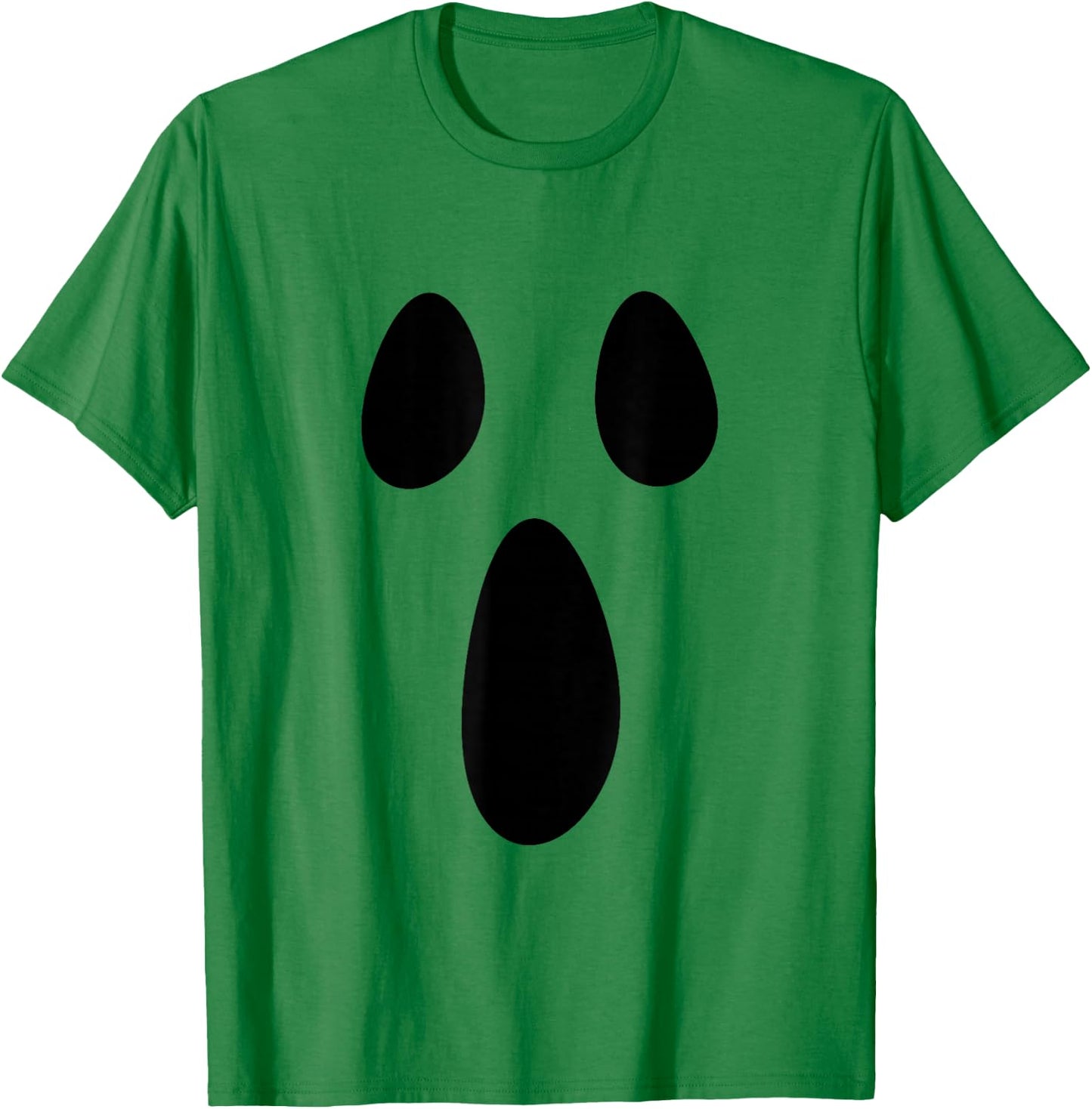 Ghost Silly Face Spooky Halloween Ghoul Face Easy Costume T-Shirt - T-Shirt | Irish Green