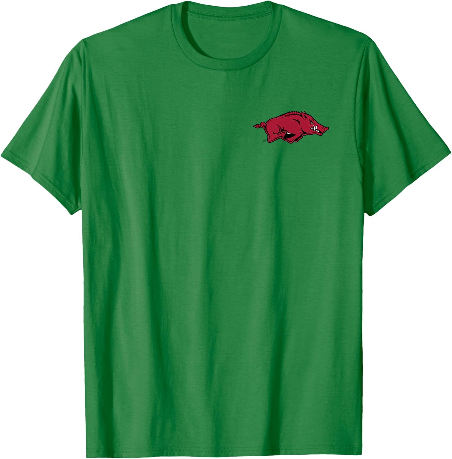 Arkansas Razorbacks Left Chest Icon Officially Licensed T-Shirt - T-Shirt | Irish Green